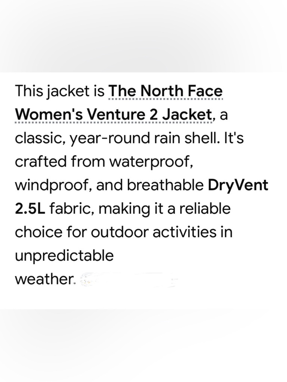 The North Face Venture 2 Women’s Waterproof Dryvent Black Jacket Size XL - Picture 8 of 9